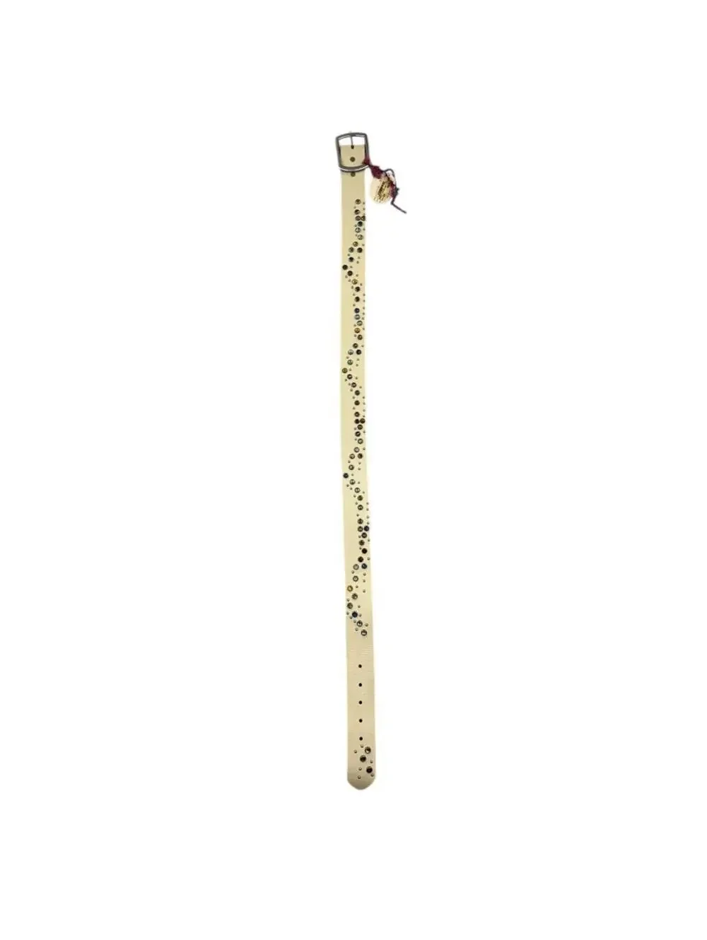 Nyovee Studded Leather Belt Cream NWT